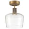 Access Lighting Port Nine Chardonnay, Chardonnay LED SemiFlush, Antique Brushed Brass Finish, Clear Glass 63147LEDD-ABB/CLR - alternate 1